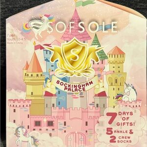 Kids' Unicorn Socks - Pink and White